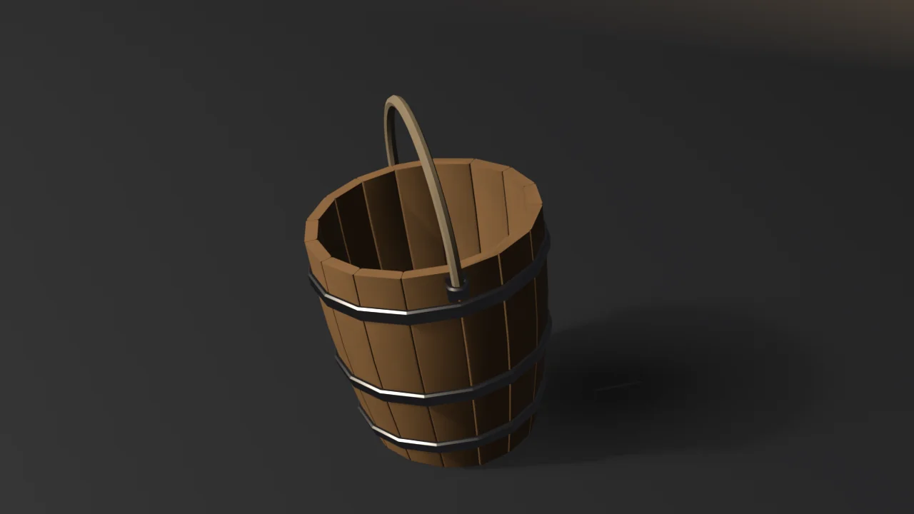 wooden-bucket render