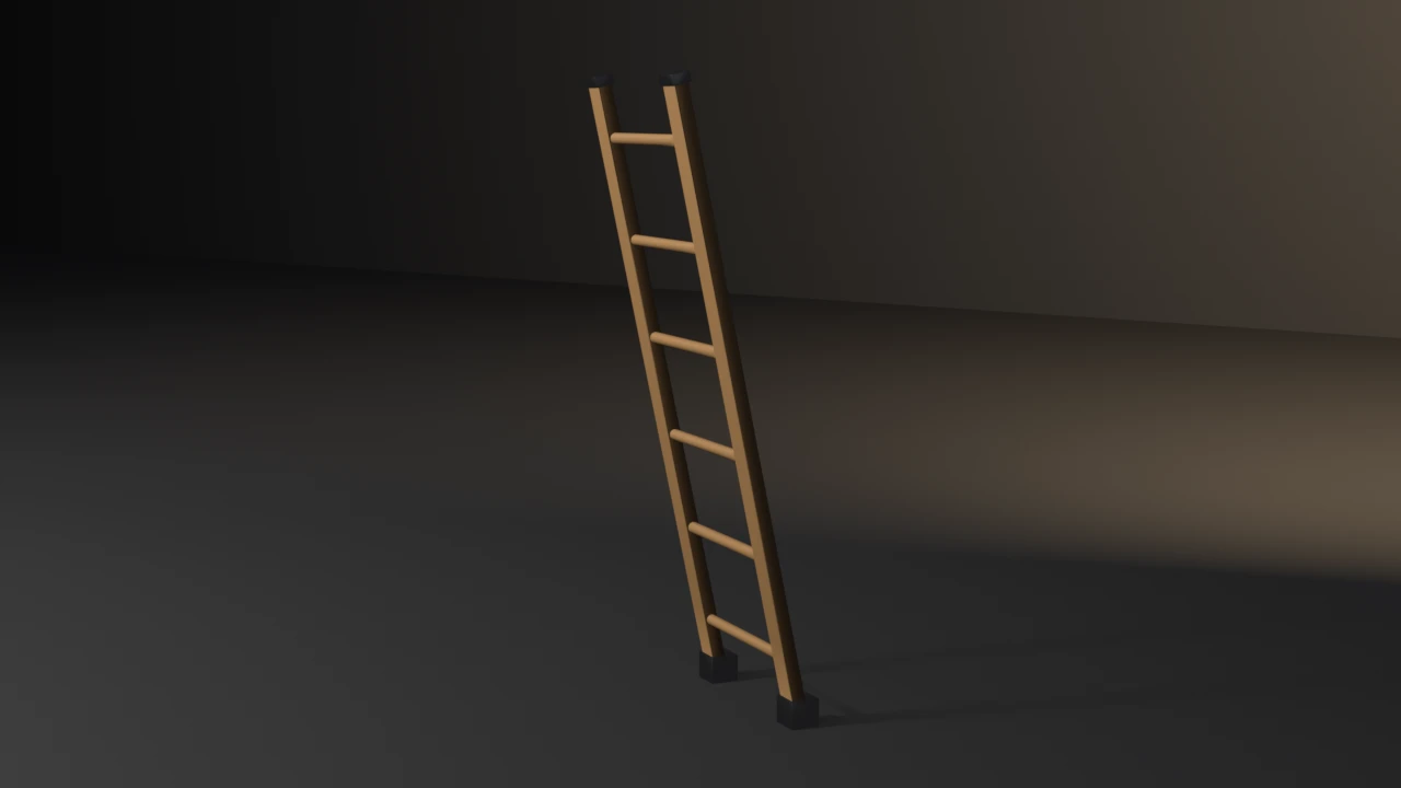 wooden-ladder render